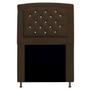 Imagem de Cabeceira Estofada Geovana 100cm Solteiro Strass Capitonê Suede Marrom - Damaffê Móveis