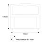 Imagem de Cabeceira Estofada Geovana 160cm para Cama Queen Size com Strass Capitonê Suede Marrom