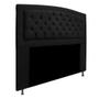 Imagem de Cabeceira Estofada Geovana 195cm King Size Capitonê Suede Preto - Damaffê Móveis