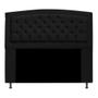 Imagem de Cabeceira Estofada Geovana 195cm King Size Capitonê Suede Preto - Damaffê Móveis