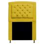 Imagem de Cabeceira Estofada Geovana 90cm Solteiro Capitonê material sintético Amarelo - Damaffê Móveis