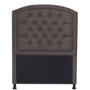 Imagem de Cabeceira Estofada Geovana com Capitonê para Cama Box Solteiro 90cm material sintético Marrom