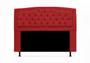 Imagem de Cabeceira Estofada Geovana Para Cama Box King 195 cm Suede Vermelho - DL Decor