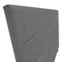 Imagem de Cabeceira Estofada Helena para Cama Box de Solteiro Suede Cinza Grafite 100cm JBF