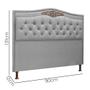 Imagem de Cabeceira Estofada Julia Casal 140 cm para Cama Box Suede Cinza Amassado - Shop das Cabeceiras