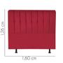 Imagem de Cabeceira Estofada Kiara 160cm Queen Size Para Cama Box Quarto Suede Vermelho - Ahazzo Móveis