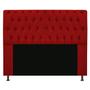 Imagem de Cabeceira Estofada Lady 140 cm para Cama Casal com Capitonê  Suede Vermelho