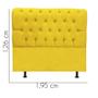 Imagem de Cabeceira Estofada Lady Capitonê 195 cm King Size Quarto para Cama Box Suede Amarelo - Damaffê Móveis