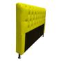 Imagem de Cabeceira Estofada Lady Capitonê para Cama Box Casal 140cm Suede Amarelo