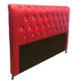 Cabeceira Estofada Lady com Botões de Strass para Cama Box Casal 140cm material sintético Vermelho - KDAcanto Imagem de Cabeceira Estofada Lady com Botões de Strass para Cama Box Casal 140cm material sintético Vermelho
