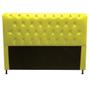 Imagem de Cabeceira Estofada Lady com Botões de Strass para Cama Box King Size 195cm material sintético Amarelo