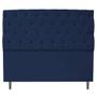 Imagem de Cabeceira Estofada Liverpool 195 cm King Size Suede Azul Marinho - ADJ Decor