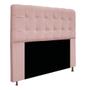 Imagem de Cabeceira Estofada Mel 160 cm para Cama Queen Size com Botonê Suede Rosê - Damaffê Móveis