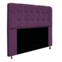 Imagem de Cabeceira Estofada Mel 195 cm King Size Com Botonê Suede Roxo - Damaffê Móveis