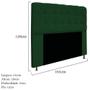 Imagem de Cabeceira Estofada Mel 195 cm King Size Com Botonê Suede Verde - KDAcanto Móveis