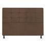 Imagem de Cabeceira Estofada Mel 195 cm King Size Quarto para Cama Box Suede Marrom - KDAcanto Móveis