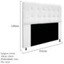 Imagem de Cabeceira Estofada Mel 195 cm para Cama King Size com Botonê Suede Branco