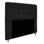 Imagem de Cabeceira Estofada Mel 195 cm para Cama King Size com Botonê Suede Preto - KDAcanto Móveis