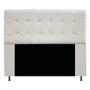 Imagem de Cabeceira Estofada Mel com Capitonê 160 cm para Cama Box Queen Suede Bege Quarto - AM Decor