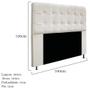 Imagem de Cabeceira Estofada Mel com Capitonê 160 cm para Cama Box Queen Suede Bege Quarto - AM Decor