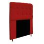 Imagem de Cabeceira Estofada Mel com Capitonê 90 cm para Cama Box Solteiro Suede Vermelho Quarto - AM Decor