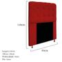 Imagem de Cabeceira Estofada Mel com Capitonê 90 cm para Cama Box Solteiro Suede Vermelho Quarto - AM Decor