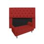 Imagem de Cabeceira Estofada Mirage e Recamier Grécia Casal 140 cm Corano Vermelho - INCASA DECOR