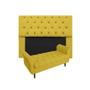 Imagem de Cabeceira Estofada Mirage e Recamier Grécia Solteiro 90 cm Suede Amarelo - LM DECOR