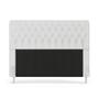 Imagem de Cabeceira Estofada para Cama Box Bellatrix 140 para Cama de Casal Couro Artificial Branco Aradecor