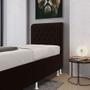 Imagem de Cabeceira Estofada para Cama Box Bellatrix 90 para Cama de Solteiro Sued Marrom Aradecor