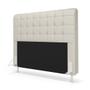 Imagem de Cabeceira Estofada para Cama Box Dama 160 para Cama Queen Couro Artificial Bege Aradecor