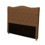 Imagem de Cabeceira Estofada Para Cama Box De Casal Capitone Pérola 140 cm Marron Suede-Anchar Estofados 01