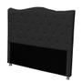 Imagem de Cabeceira Estofada Para Cama Box De Casal King Size Capitone Pérola 193 cm Preto Suede-Anchar Estofados 01