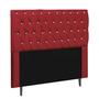 Imagem de Cabeceira Estofada Paris 100CM Solteiro Strass material sintético Vermelho - D A DECOR