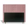 Imagem de Cabeceira Estofada Paris 195 cm Para Cama Box Quarto King Size Veludo Rose