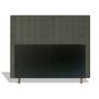 Imagem de Cabeceira Estofada Paris 90 cm Para Cama Box Quarto Solteiro MV Estofados Suede Cinza