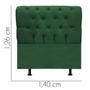 Imagem de Cabeceira Estofada Paris Botão Capitonê 140cm Casal Para Cama Box Quarto Suede Verde - Ahz Móveis