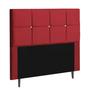 Imagem de Cabeceira Estofada Poliana 140CM Casal Strass Suede Vermelho - D A DECOR