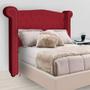 Imagem de Cabeceira Estofada Sienna Para Cama Box Queen 160 Cm Corano Vermelho - LM DECOR