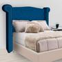 Cabeceira Estofada Sienna Para Cama Box Queen 160 Cm Suede Azul Royal - DL DECOR - Doce Lar Decorações Imagem de Cabeceira Estofada Sienna Para Cama Box Queen 160 Cm Suede Azul Royal - DL DECOR