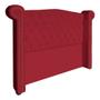 Imagem de Cabeceira Estofada Sienna Para Cama Box Solteiro 90 Cm Corano Vermelho - LM DECOR