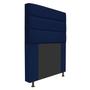 Imagem de Cabeceira Estofada Turim 100 cm Solteiro Suede Azul Marinho - KDAcanto Móveis