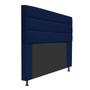 Imagem de Cabeceira Estofada Turim 160cm para Cama Queen Size Cama Box Suede Azul Marinho