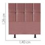 Imagem de Cabeceira Estofada Turquia 140cm Casal Padrão Para Cama Box Quarto Suede Rose Gold - Ahz Móveis