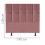 Imagem de Cabeceira Estofada Turquia 195cm King Size Para Cama Box Quarto Suede Rose Gold - Ahz Móveis