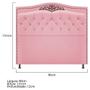 Imagem de Cabeceira Estofada Yasmim 90 cm Solteiro Suede Rosa Bebê - ADJ Decor