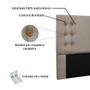 Imagem de Cabeceira Genova Cama Box Casal 140cm Linho Rustico Areia - SSX Multicoisas