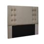 Imagem de Cabeceira Genova Cama Box Casal 140cm Linho Rustico Areia - SSX Multicoisas