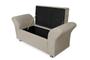 Imagem de Cabeceira Geovana e Calçadeira Veneza Estofada Queen 160cm Suede Bege - DL Decor