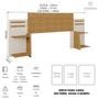 Imagem de Cabeceira Grecia Box 90/140/160 MDF Com Mesa de Cabeceira